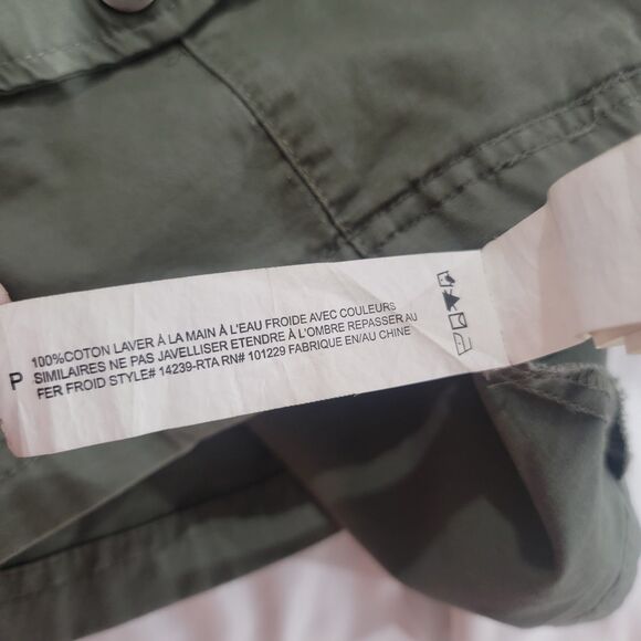 Ashley Womens Utility Jacket Size Small Green‎ Military Tiger Rhinestones - Picture 7 of 9